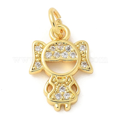 Латунные микро проложить кубического циркония подвески KK-U053-01G-02-1