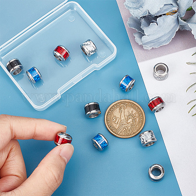 12 шт. 4-х цветные бусины из нержавеющей стали 304 STAS-UN0047-89-1