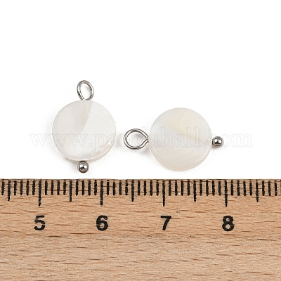 Подвески-диски из натуральных ракушек STAS-D378-31P-1