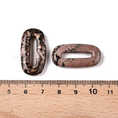 Овальные подвески из натурального родонита G-N342-105L-1