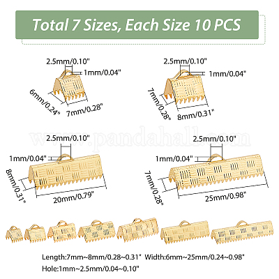 Латунные бусины конца для ленты&nbsp;KK-PH0003-96-1