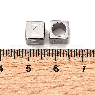 Европейские бусины из нержавеющей стали 304 STAS-D382-02Z-P-1