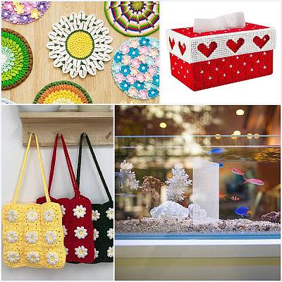 Прямоугольные пластиковые сетчатые листы холста и стержень для папки DIY-CP0012-71-1