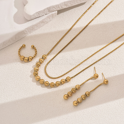 Винтажный комплект из двухслойных ожерелий GW6989-1