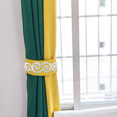 Утюжить/пришить полиэстеровую вышивку «благоприятные облака» кружевной лентой OCOR-WH20020-06C-1