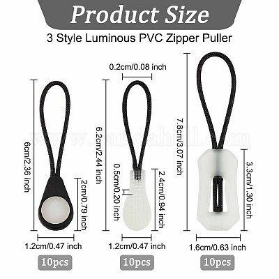 10Pcs Replacement Zipper Pull Cord Extender for Backpacks, Jackets,  Luggage