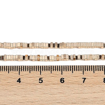 Гальванические нити из синтетических немагнитных гематитовых бусин G-G174-H01-01-1