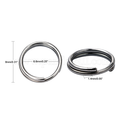 Железные разрезные кольца JRD8MM-01B-NF-1