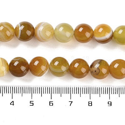 Натуральные полосатые агатовые / полосатые агатовые бусинки G-Z060-A01-C09-1