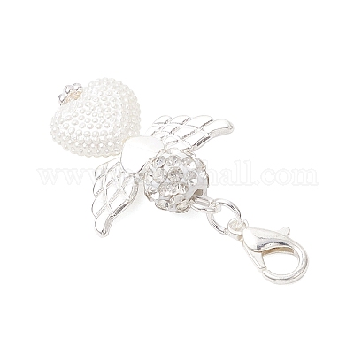 Абс пластик имитация жемчуга подвеска украшения HJEW-JM03510-02-1