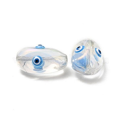 Прозрачные стеклянные бусины GLAA-F121-08C-1