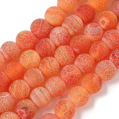 Естественные выветрившиеся агатовые бусины G-P414-A05-1