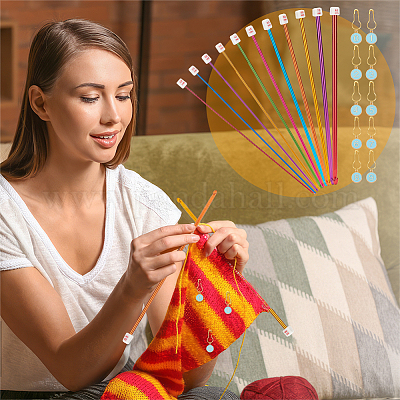 1 набор алюминиевых тунисских крючков для вязания DIY-NB0010-84-1