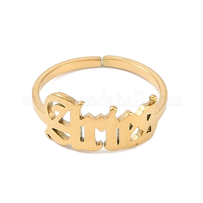 Кольцо-манжета Constellation из нержавеющей стали 304 с ионным покрытием (IP) для женщин RJEW-C097-01G-07-1