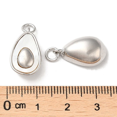 Подвески-капли из латуни из ракушек KK-P239-13P-1