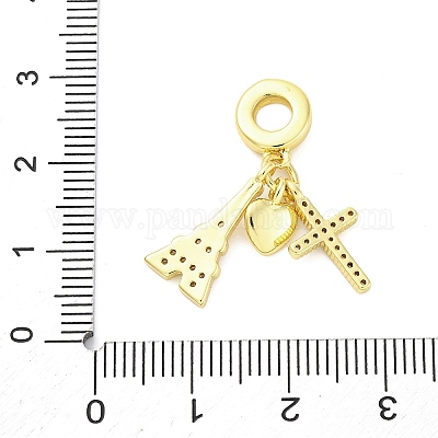 Латунные микро проложить кубического циркония подвески KK-D325-17G-1