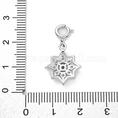 Латунные микро проложить кубического циркония подвески KK-D360-24P-1