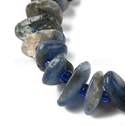 Натуральный кианитовые бисер пряди G-J403-01-1