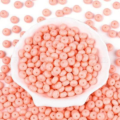 Непрозрачный стеклянный бисер с краской для выпечки SEED-N008-03A-02-1