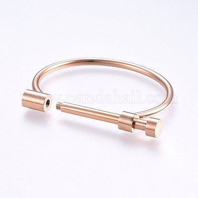 Браслеты из нержавеющей стали 304 с ионным покрытием (IP) BJEW-P222-14RG-1