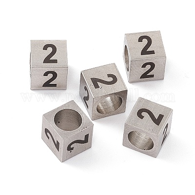 Европейские бусины из нержавеющей стали 303 STAS-G286-P02-1