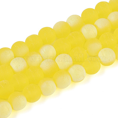 Матовые прозрачные стеклянные бусины GLAA-T032-T6mm-MBB12-1