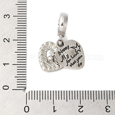 Подвеска из сплава с кристаллами и стразами в европейском стиле PALLOY-S189-34P-1