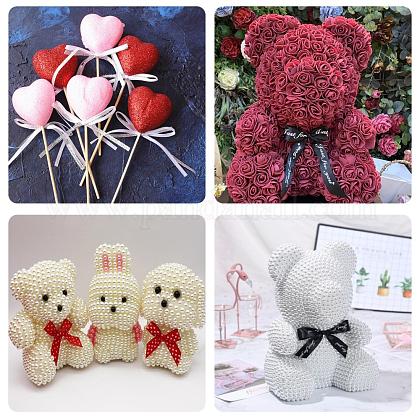 ジュエリーメイキング用発泡スチロールをモデリングするgorgecraft Diyデコレーションクラフト クマとハート ホワイト 7個 セットを購入 Pandahall Selected