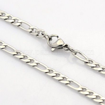 Colliers de chaîne figaro en acier inoxydable de style casual pour hommes STAS-O037-17P-1