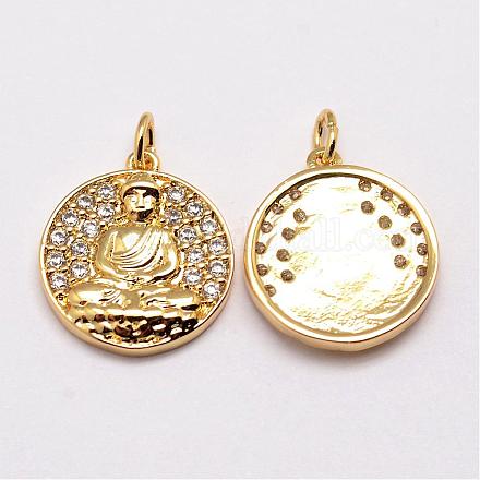Латунные подвески ZIRC-G022-04-NR-1