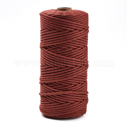 コットン糸  マクラメコード  装飾的な糸のスレッド  DIYの工芸品について  ギフトラッピングとジュエリー作り  シエナ  3mm  約109.36ヤード（100m）/ロール。 OCOR-T001-02-37-1