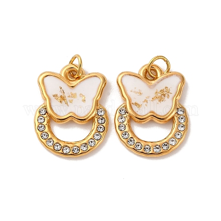 Подвески из нержавеющей стали 304 со стразами STAS-U061-11G-1