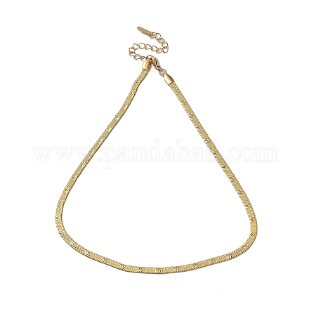 Ion Plating(IP) 304 Stainless Steel Herringbone Chain Necklace NJEW-D045-05G-1