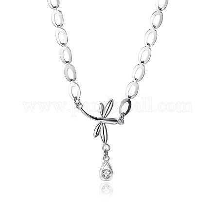 Fashion Brass Pendant Necklaces NJEW-BB20160-1