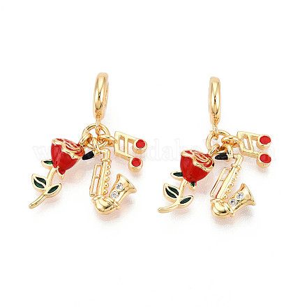 Латунные микропаве прозрачные подвески с фианитом KK-N271-06G-1