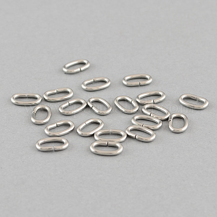 304 anelli di salto aperti in acciaio inossidabile anelli di salto ovali X-STAS-Q186-03-8x5mm-1