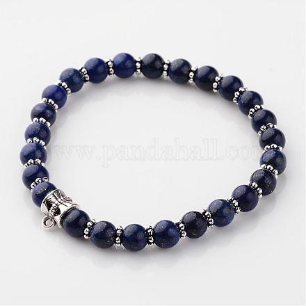 Natural Gemstone Stretch Bracelets BJEW-JB02415-02-1