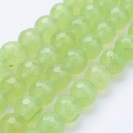 Chapelets de perles en jade de Malaisie naturelle G-F488-10mm-04-1