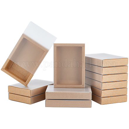 Boîtes de tiroir de cadeau de stockage de papier kraft CON-WH0089-37C-01-1