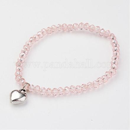 Glass Beads Stretch Bracelets BJEW-JB02450-04-1