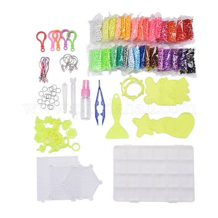 Fai da te 30 colori 6000 pezzi 4mm pva rotondo kit di perline con fusibile ad acqua per ragazze DIY-Z007-47-1
