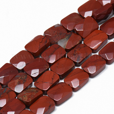 Chapelets de perles en jaspe rouge naturel G-T072-07-1