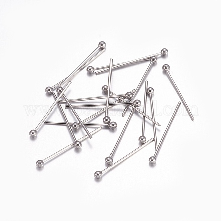 304 Stainless Steel Ball Head Pins STAS-O105-04-0.6x18mm-1