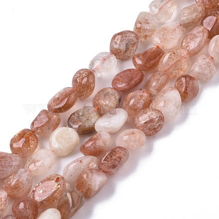 Natural Gold Sunstone Beads  Strands G-R465-49A-1
