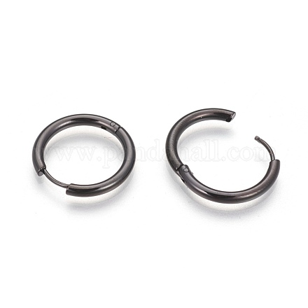 304 Stainless Steel Hoop Earrings EJEW-P177-B-10-1