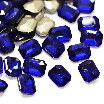 Cabuchones de cristal de facetado rectángulo de rhinestone RGLA-A017-6x8mm-S06-1