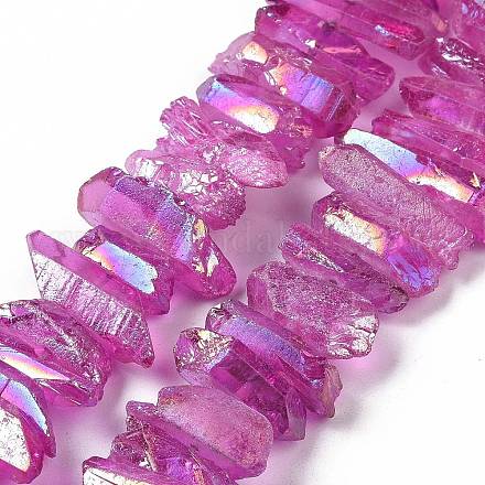 Natural Quartz Crystal Points Beads Strands G-K181-B24-1