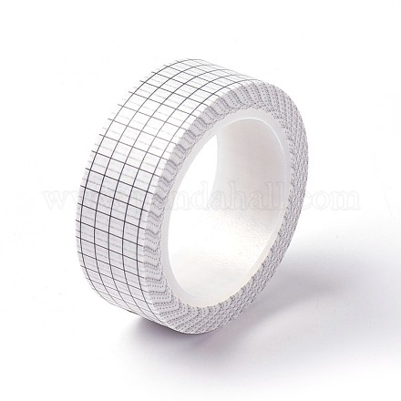 DIYスクラップブック装飾紙テープ  マスキングテープ  グリッド模様  ホワイト  15mm  約10m /ロール DIY-F025-G05-1