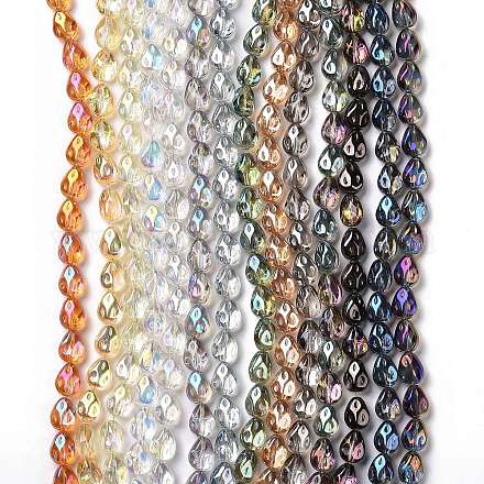 Trasparenti perle di vetro placca fili GLAA-C025-02-1