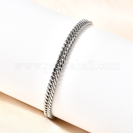 Браслеты из кубинской цепи из нержавеющей стали 304 для мужчин BJEW-B140-06B-1